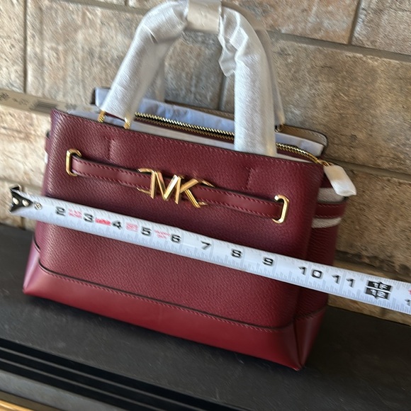 NWT dark cherry Reed Belted satchel - Picture 5 of 9